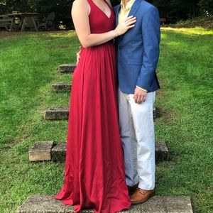 Vera Wang White Bridesmaid Dress in Apple Red